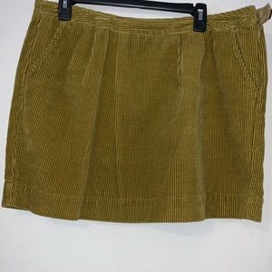 Corduroy Mustard Miniskirt